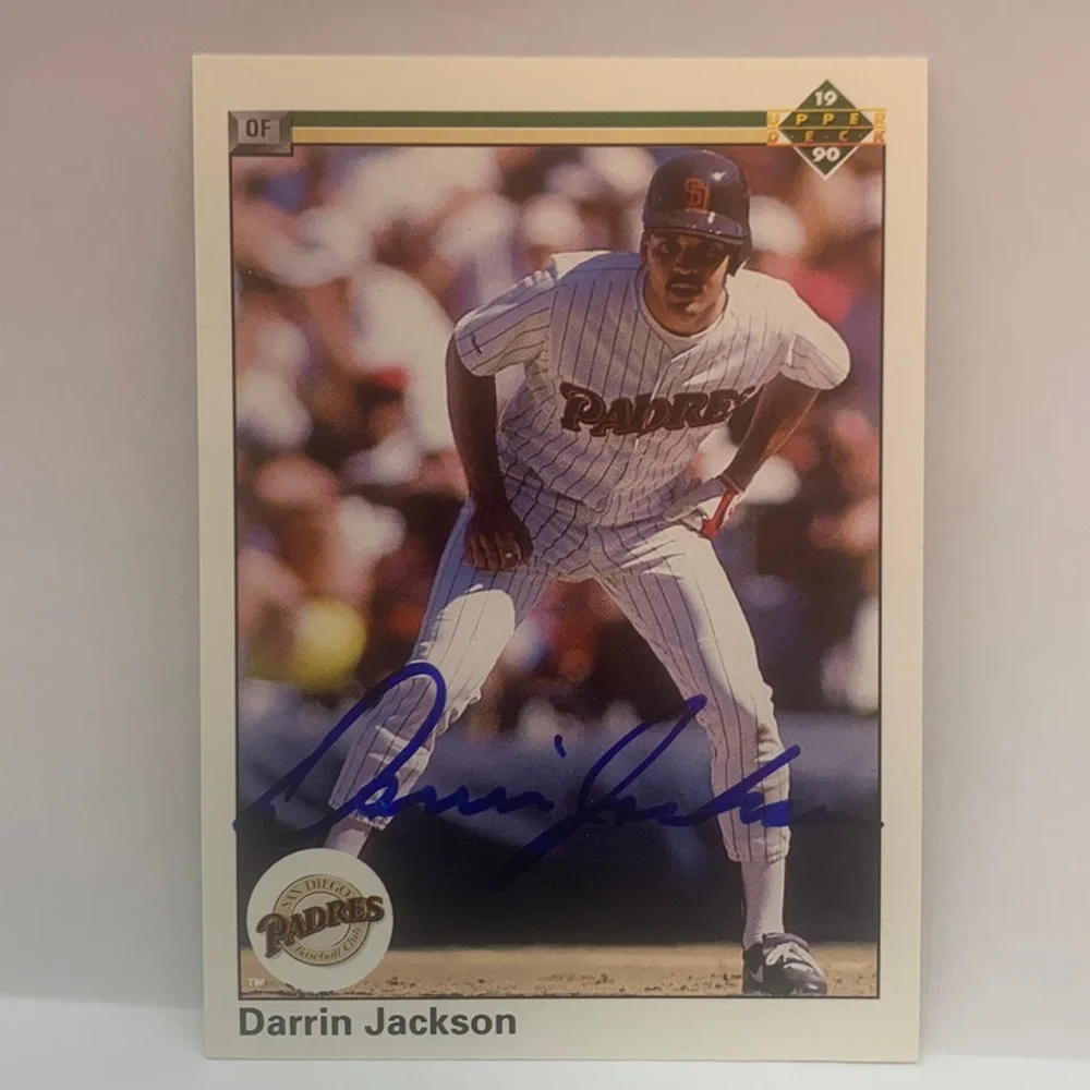 1990 Upper Deck Darrin Jackson Padres #414 In Person Autograph (006)
